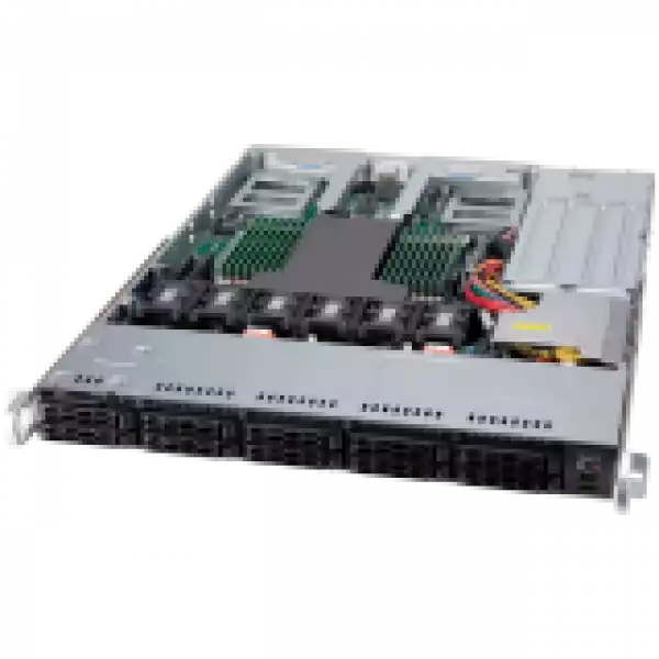 Supermicro assembled server based on AS-1114CS-TNR, Milan 7313P CPU, 4x 16GB DDR4, Micron 7450 MAX 400GB NVMe PCIe 4.0, AIOM 2Port 25GbE SFP28,Broadcom, AOM-TPM-9665V, 2x CBL-SAST-1219LP-85, 3x CBL-SAST-1222-85