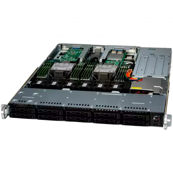 Supermicro assembled server based on SYS-121C-TN10R, 2x 4410Y 2P CPU, 4x 32GB DDR5-4800, 2x SSD 2.5