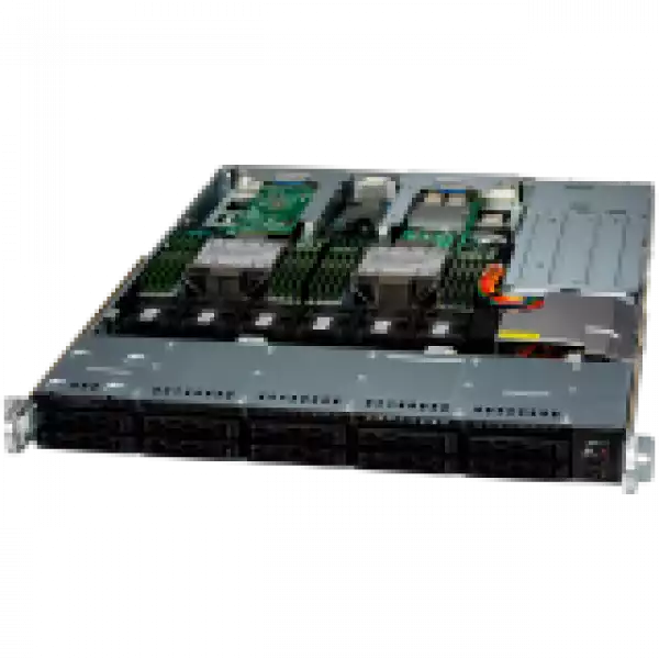 Supermicro assembled server based on SYS-121C-TN10R, 2x 4410Y 2P CPU, 4x 32GB DDR5-4800, 2x SSD 2.5