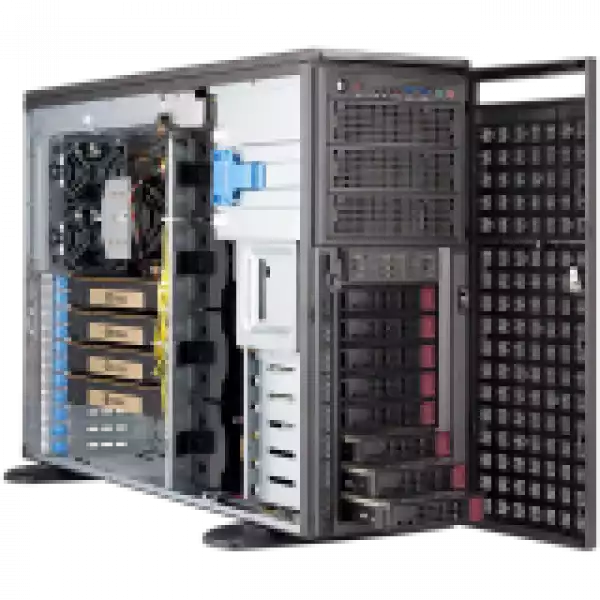Supermicro assembled server based on SYS-540A-TR, ICX 4310 CPU, 6x 32GB DDR4-3200, 2x SSD 2.5