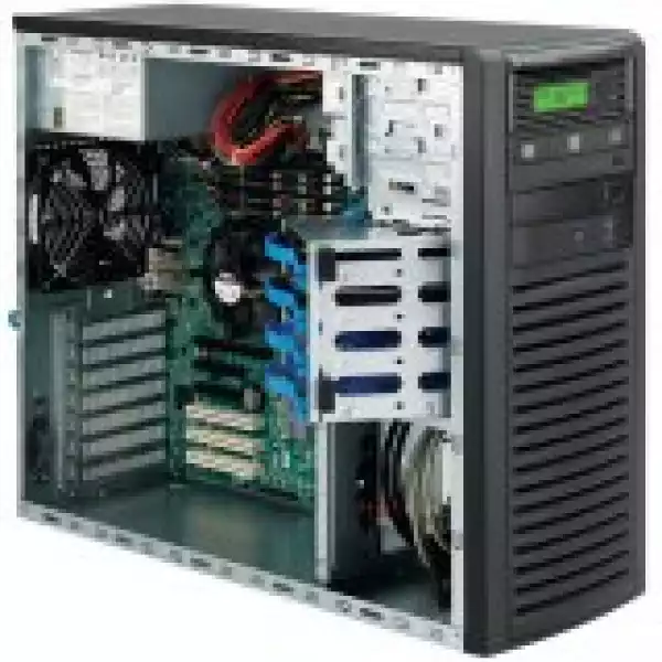 Supermicro CSE-732D4-903B, Mid-Tower, Front I/O, Fixed HD SATA/SAS, 903W - Black