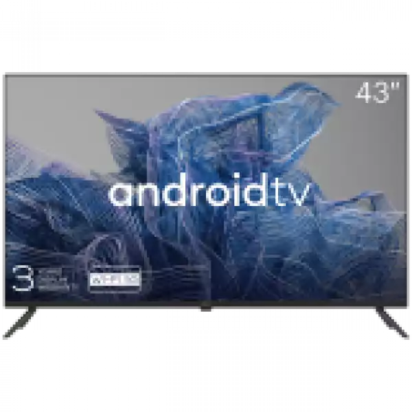 Телевизор KIVI 43', UHD, Google Android TV, Black, 3840x2160, 60 Hz, , 2x10W, 53 kWh/1000h , BT5, HDMI ports 4, 24 months