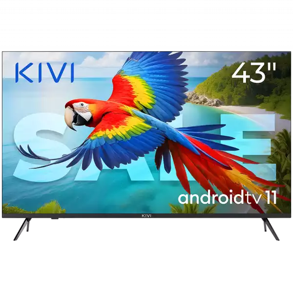 Телевизор KIVI 43', UHD, Android TV 11, Black, 3840x2160, 60 Hz, Sound 2x12W, 53 kWh/1000h , BT5.1, HDMI ports 4, 24 months