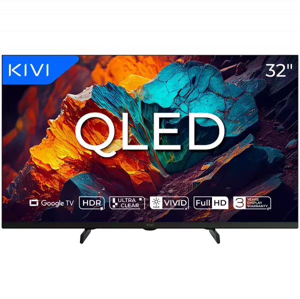 Телевизор TV KIVI 32F720QB 32'' QLED FHD Google TV, Dolby Audio, Max Vivid