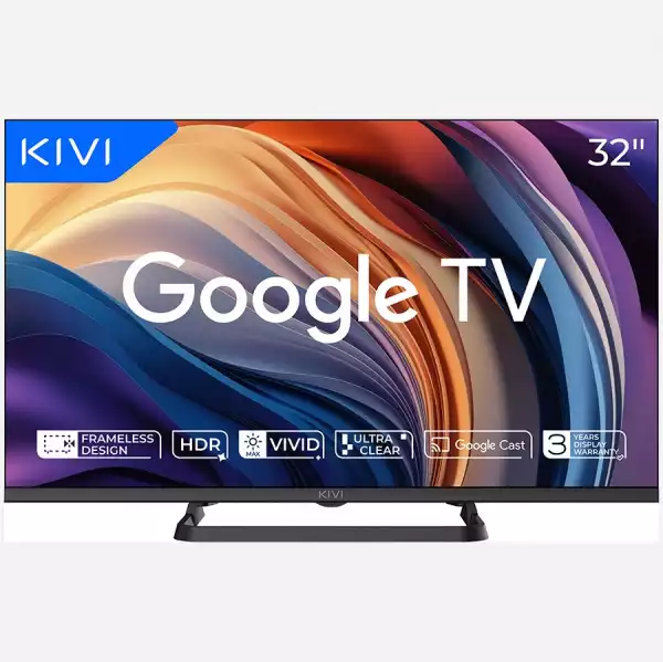 Телевизор TV KIVI 32H710QB 32'' LED Google TV, Dolby Audio, HDR, Max Vivid