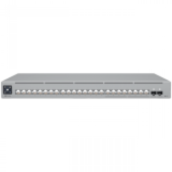 Ubiquiti 24-port, Layer 3 Etherlighting switch with 2.5 GbE, 8x 2.5 GbE RJ45 ports, 16x GbE RJ45 ports, 2x 10G SFP+ ports