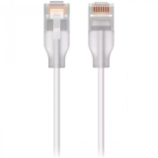 Ubiquiti UACC-Cable-Patch-EL-0.3M-W Nano-thin patch cable with 2.5 GbE support designed to show Etherlighting effects