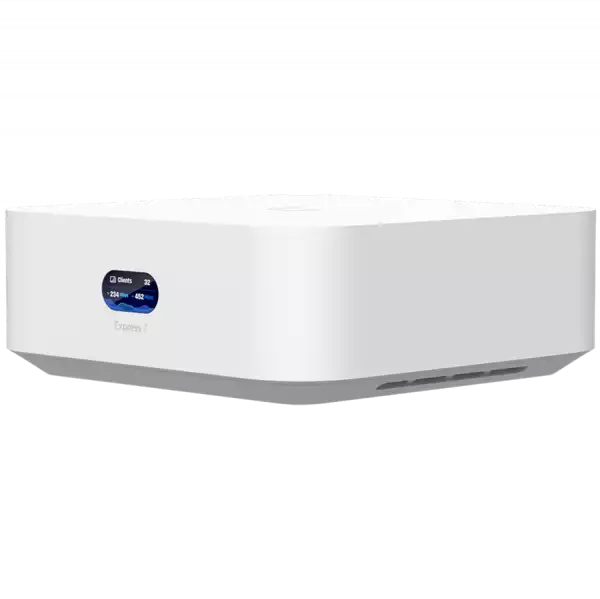 Ubiquiti UniFi Express 7 UX7-EU Mesh-scalable, super-compact 10G Cloud Gateway with integrated WiFi 7, 10 GbE RJ45 WAN port, 2.5 GbE RJ45 LAN port to extend network, up to 30+ UniFi devices and 300+ clients