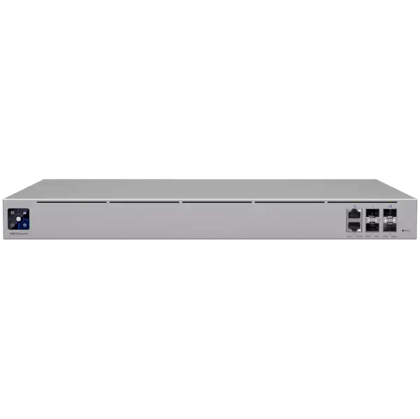 UBIQUITI UniFi Gateway Enterprise, 2x 25G SFP28,2x 10G SFP+ and 2x 2.5 GbE RJ45 ports (two interfaces remappable to WAN), 2 included hot-swap PSUs for power redundancy, 12.5 Gbps routing with IDS/IPS, Shadow Mode High Availability, 1.3