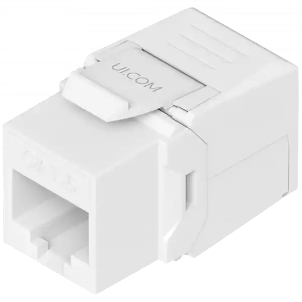 Ubiquiti UniFi  UACC-Keystone-Jack-C6 keystone for terminating a Cat6 Ethernet jack without the use of a punch-down or crimping too, (12) Keystone Jacks per pack