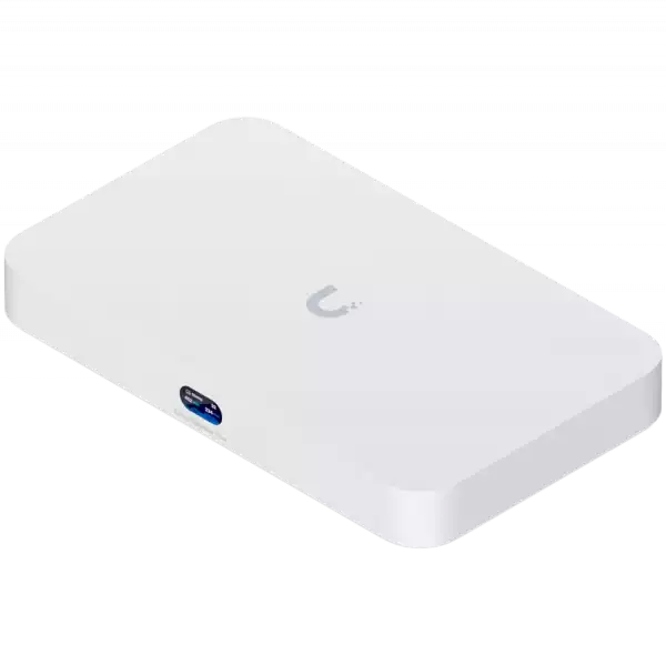 Ubiquiti UniFi UCG-Fiber-EU Desktop 10G Cloud Gateway with integrated PoE switch, Includes full UniFi application suite for device management, 5 Gbps routing with IDS/IPS, 10G SFP+ and (1) 10 GbE RJ45 WAN port, 10G SFP+ LAN port