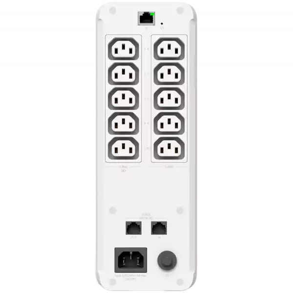 Ubiquiti UPS-Tower-EU UniFi managed 1kVA uninterruptible power supply with 5 surge-only outlets and 5 software-resettable surge and backup devices