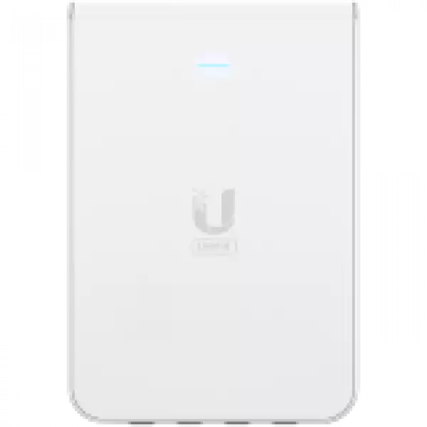 UniFi6 In-Wall. Wall-mounted WiFi 6 access point with a built-in PoE switch.