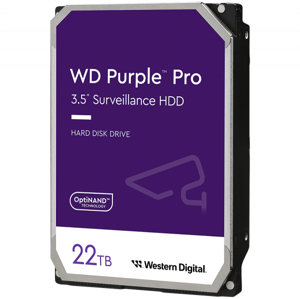 WD Purple Pro 22TB SATA 6Gb/s HDD 3.5inch internal 7200Rpm 512MB Cache 24x7 Bulk