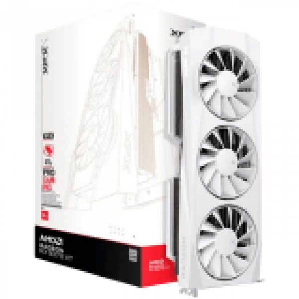 XFX Quicksilver AMD Radeon RX 9070XT White Gaming Edition with 16GB GDDR6 HDMI 3xDP, AMD RDNA 4