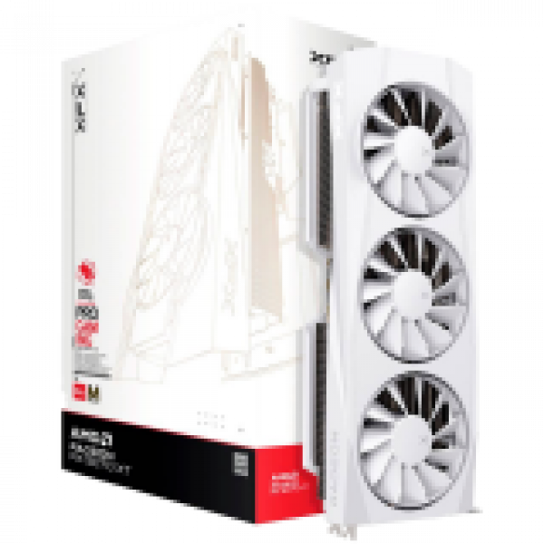 XFX Quicksilver AMD Radeon RX 9070XT White Magnetic Air Edition with 16GB GDDR6 HDMI 3xDP, AMD RDNA 4