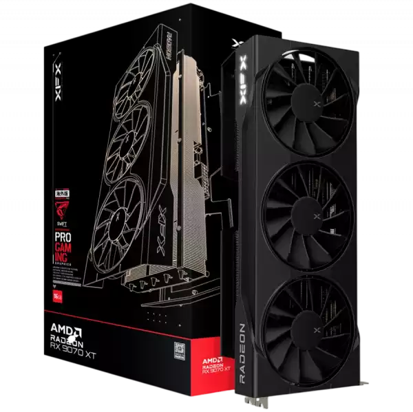 XFX Swift AMD Radeon RX 9070XT Triple Fan 16GB GDDR6 256-bit HDMI 3x DP, SI ONLY