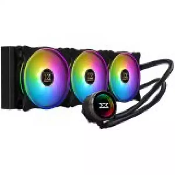 Xigmatek Aurora AIO Liquid Cooler 360mm ARGB MB SYNC EN42814; Intel: LGA 2066/2011-v3/2011/1366/115x; AMD: TR4/AM4/AM3+/AM3/AM2+/AM2/FM2+/FM2/FM1; 3x120mm AT120 Rainbow Fan