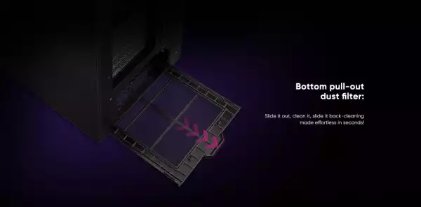 1stPlayer кутия Case ATX - GM7 Black - 4 x 120 mm A-RGB fans included, USB-C