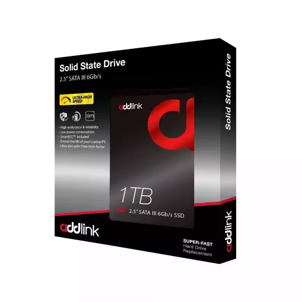 Addlink диск SSD S20 1TB - SATA3 3D NAND 560/500 MB/s - ad1TBS20S3S