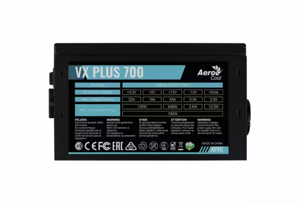 AeroCool захранване PSU VX PLUS STEALTH 700W A-PFC - ACPN-VS70AEY.12