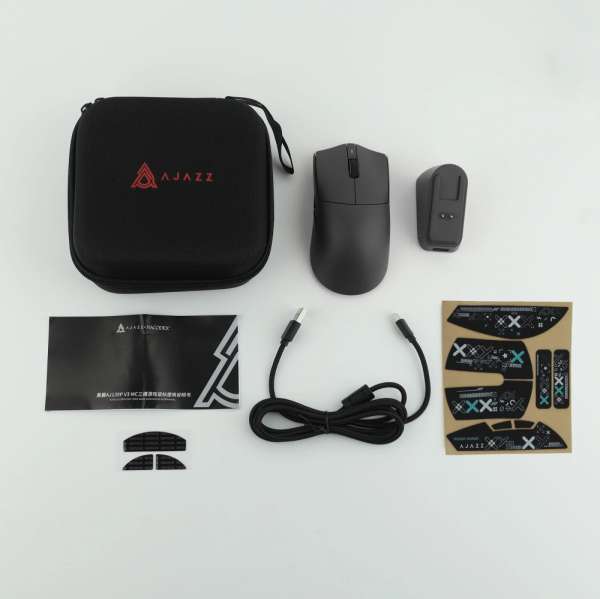 Ajazz професионална геймърска мишка AJ139P V3 MC - Wireless Gaming Mouse - 1K, Magnetic Charging Dock, Black