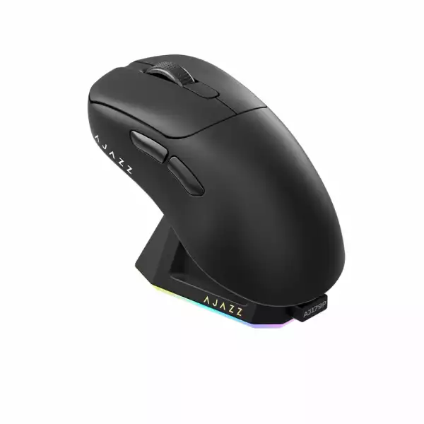 Ajazz професионална геймърска мишка AJ179 PRO - Wireless Gaming Mouse - 8K, Magnetic Charging Dock, Black