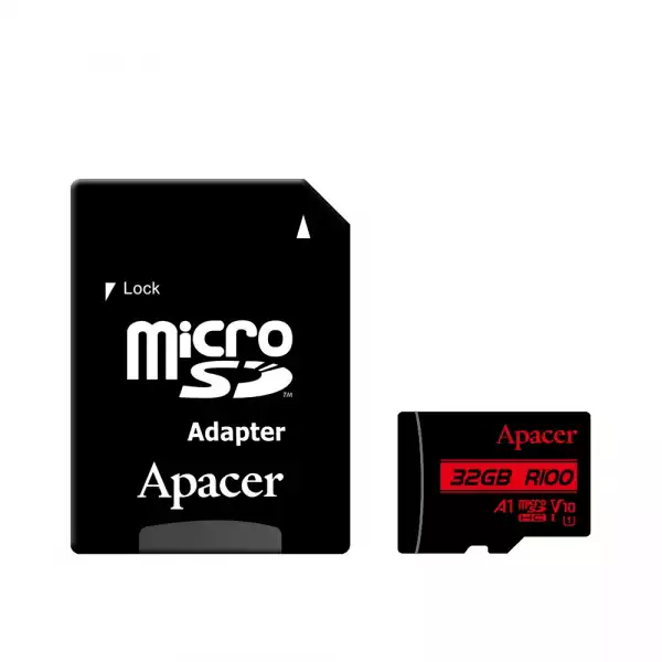 Apacer карта памет microSDXC 64GB UHS-I V10 A1, Adapter - AP64GMCSX10UB-R