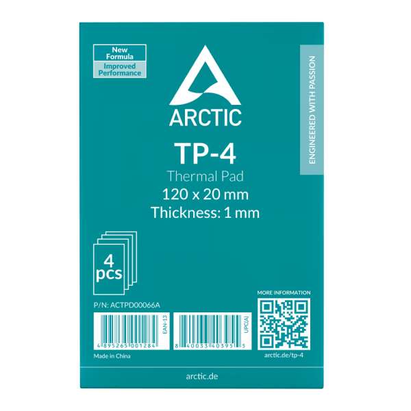 Arctic Термопад Thermal pad TP-4 120x20mm, 1.0mm - 4 Pack Arctic Термопад Thermal pad TP-4 120x20mm, 1.0mm - 4 Pack