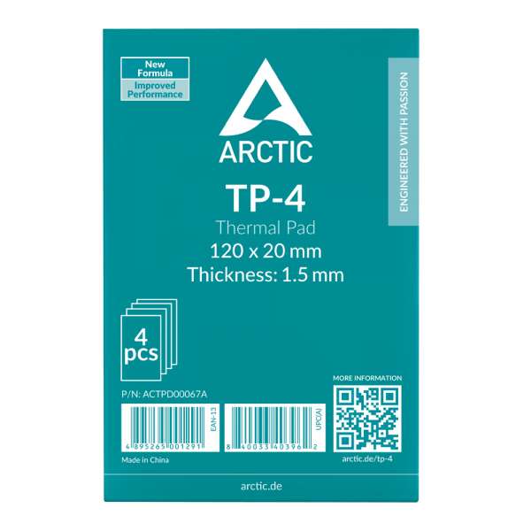 Arctic Термопад Thermal pad TP-4 120x20mm, 1.5mm - 4 Pack Arctic Термопад Thermal pad TP-4 120x20mm, 1.5mm - 4 Pack