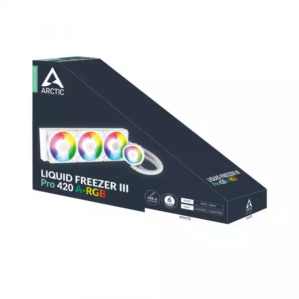 Arctic водно охлаждане Liquid Freezer III Pro 420 A-RGB White