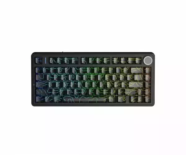 Aula геймърска механична клавиатура Wireless Gaming Mechanical Keyboard F75HE - Black King Magnetic Switch [Linear] (English US), Black Contour