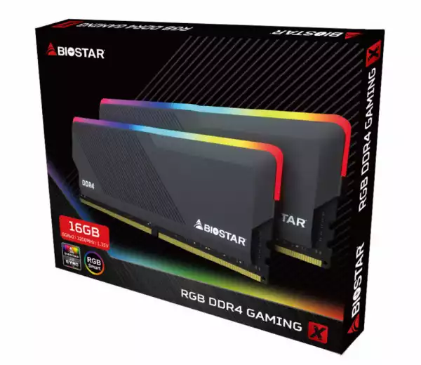 Biostar памет RAM 2x8GB DDR4 3200 Gaming X RGB Biostar памет RAM 2x8GB DDR4 3200 Gaming X RGB