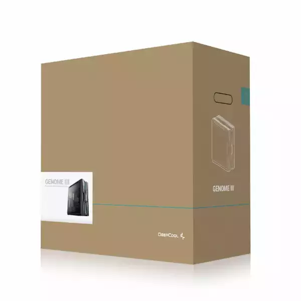 DeepCool кутия Case EATX - GENOME III - 420 mm AIO Pre-Installed, LCD Display