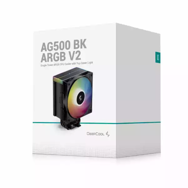 DeepCool охладител CPU Cooler AG500 BK - Addressable RGB V2 - LGA1851/AM5
