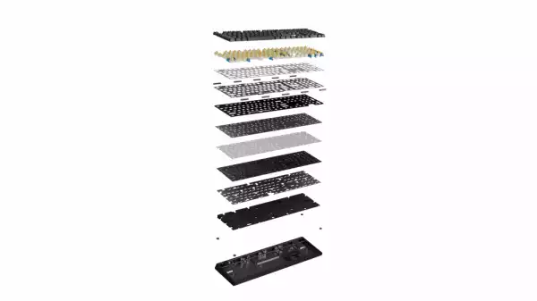 Ducky професионална геймърска механична клавиатура Professional Gaming Mechanical Keyboard One X Mini Wireless Black - Ducky AI Switches [Linear]
