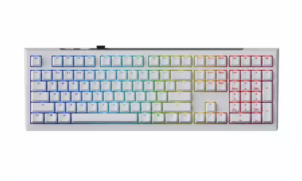 Ducky професионална геймърска механична клавиатура Professional Gaming Mechanical Keyboard One X Wireless White - Ducky AI Switches [Linear]