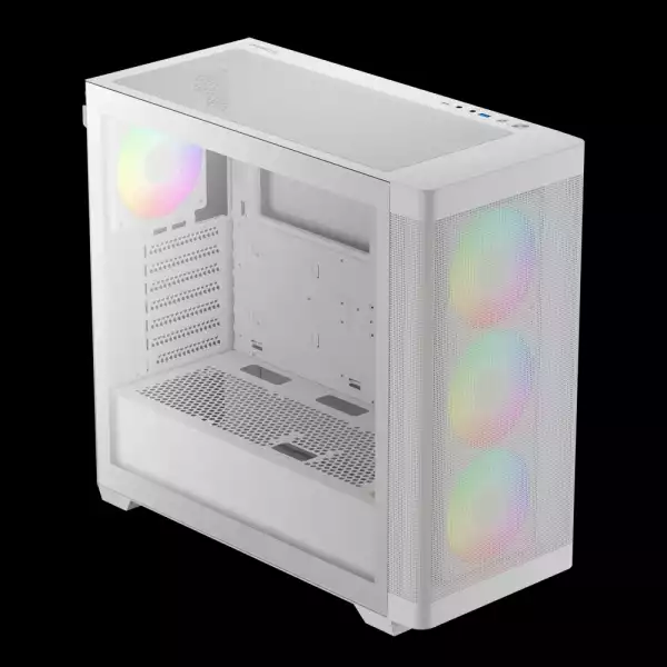 Gamdias кутия Case E-ATX - ATHENA M3 White - USB-C, 4 x 120 mm A-RGB, Mesh, Tempered Glass