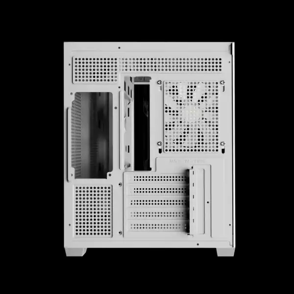 Gamdias кутия Case mATX - AURA GC10M v2 White - 3 x 120 mm A-RGB, USB-C, Tempered Glass