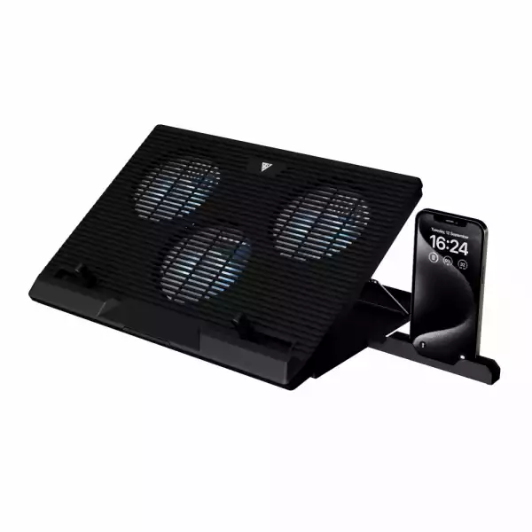 Gamdias Охладител за лаптоп Gaming Notebook Cooler 19" - AETHER E1 - USB Hub, Phone Stand