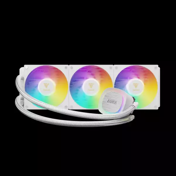 Gamdias водно охлаждане Water Cooling 360mm - AURA GL360 v2 WH - aRGB