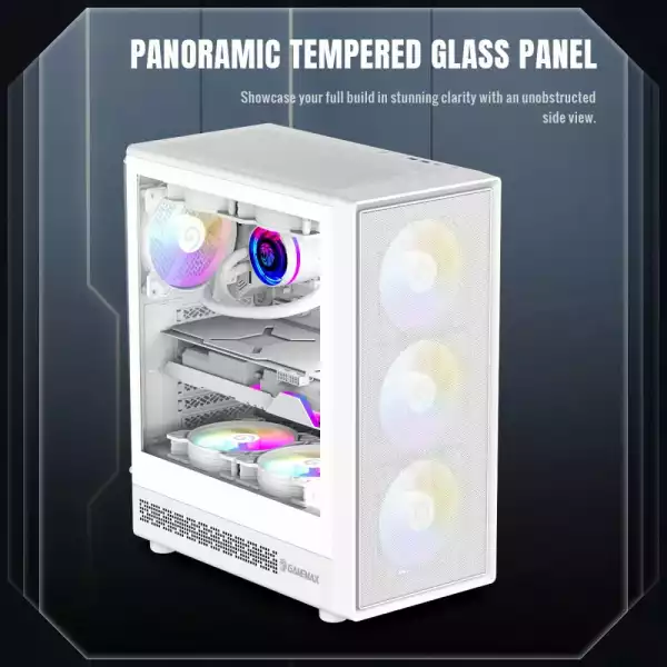 Gamemax кутия Case ATX - Storm 2 AW - 6 x 120 mm Addressable RGB fans