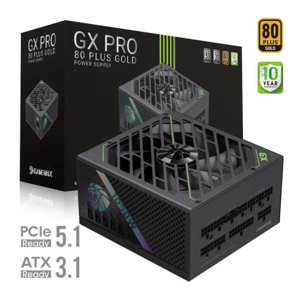 Gamemax захранване PSU ATX 3.1 1050W Gold, Full Modular - GX PRO 1050G