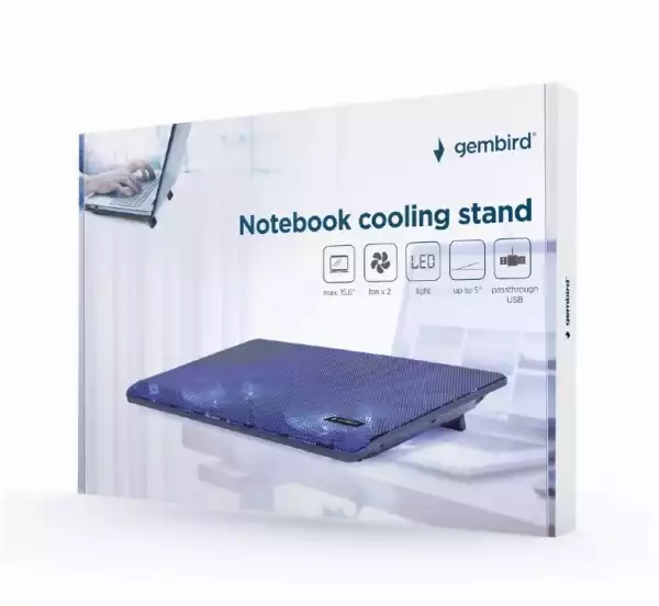 Gembird Охладител за лаптоп Notebook Cooler NBS-2F15-05 15.6"- black