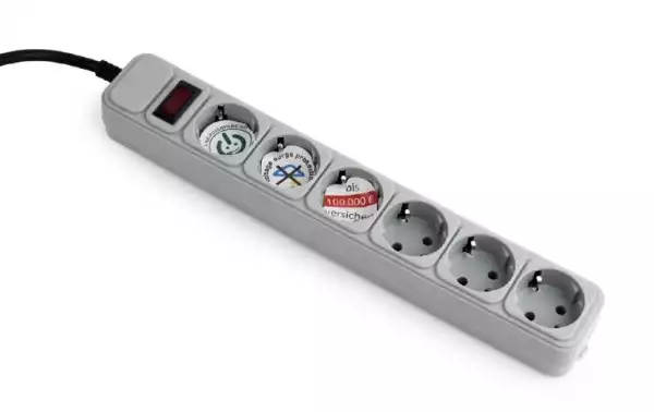 Gembird протектор Surge Protector - SPG6-B-6C - 6 x Schuko, 1.8 m, IP20