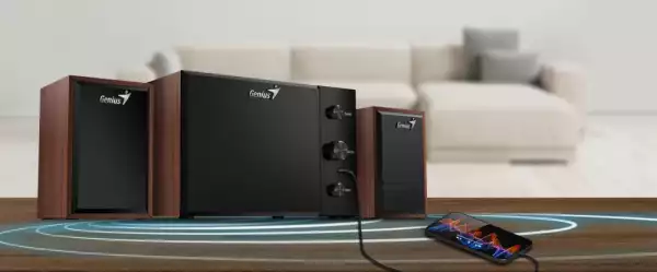 Genius тонколони Speakers 2.1 - SW-2.1 350 - 15W RMS, Wood