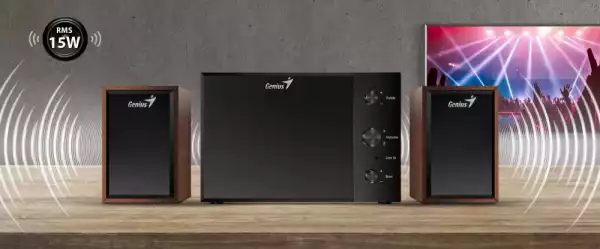 Genius тонколони Speakers 2.1 - SW-2.1 350 - 15W RMS, Black