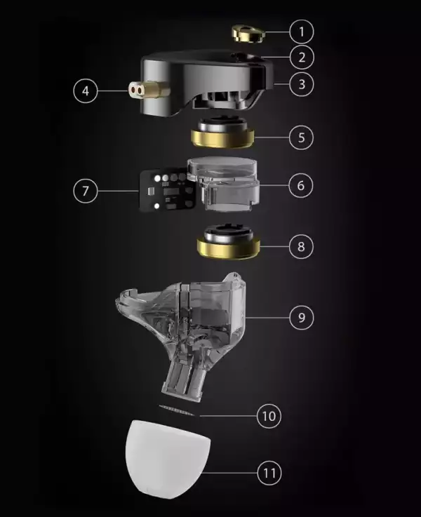 KZ професионални слушалки Hi-Fi In-Ear-Monitors - Castor Pro Silver Mic - Harman Edition