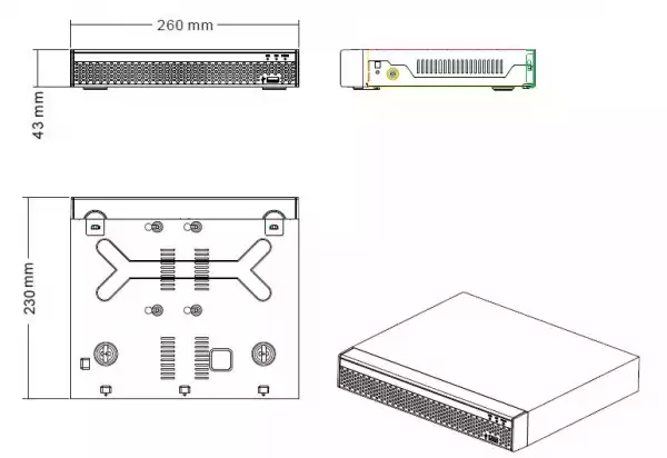 Longse записващо устройство за камери NVR 8CH 4K POE - NVR3008DP