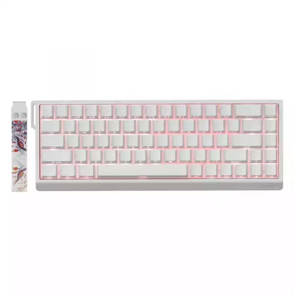 Madlions професионална геймърска механична клавиатура Professional Gaming Mechanical Keyboard MAD 68 HE RGB - 1K, Magnetic Amber Pro Switches - White